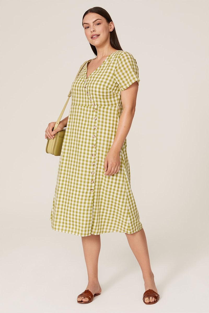 august mini dress yellow August Mini Dress in Green, FOR LOVE & LEMONS