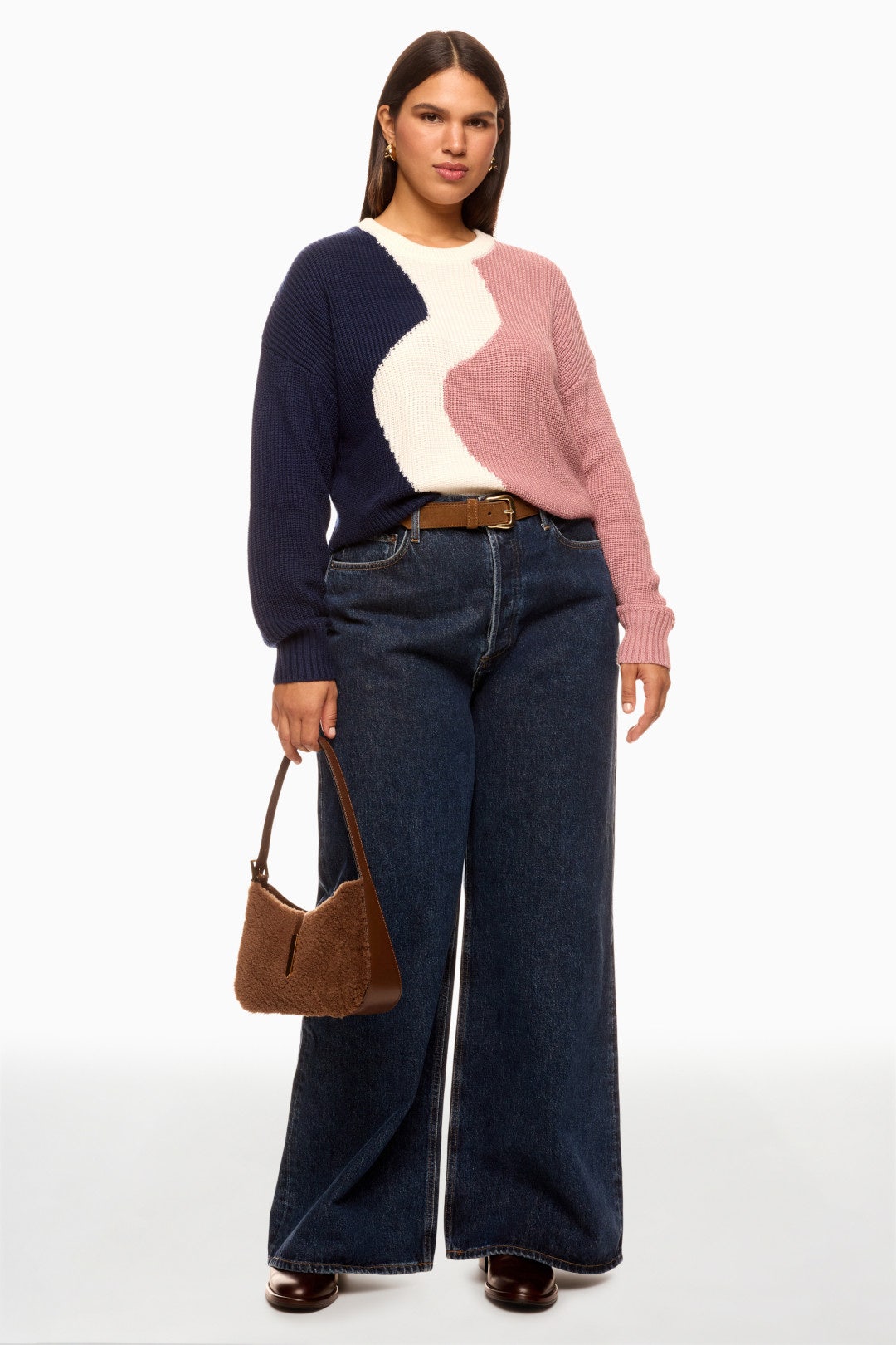 Pink and Blue Colorblock Sweater by Peter Som x RTR 5