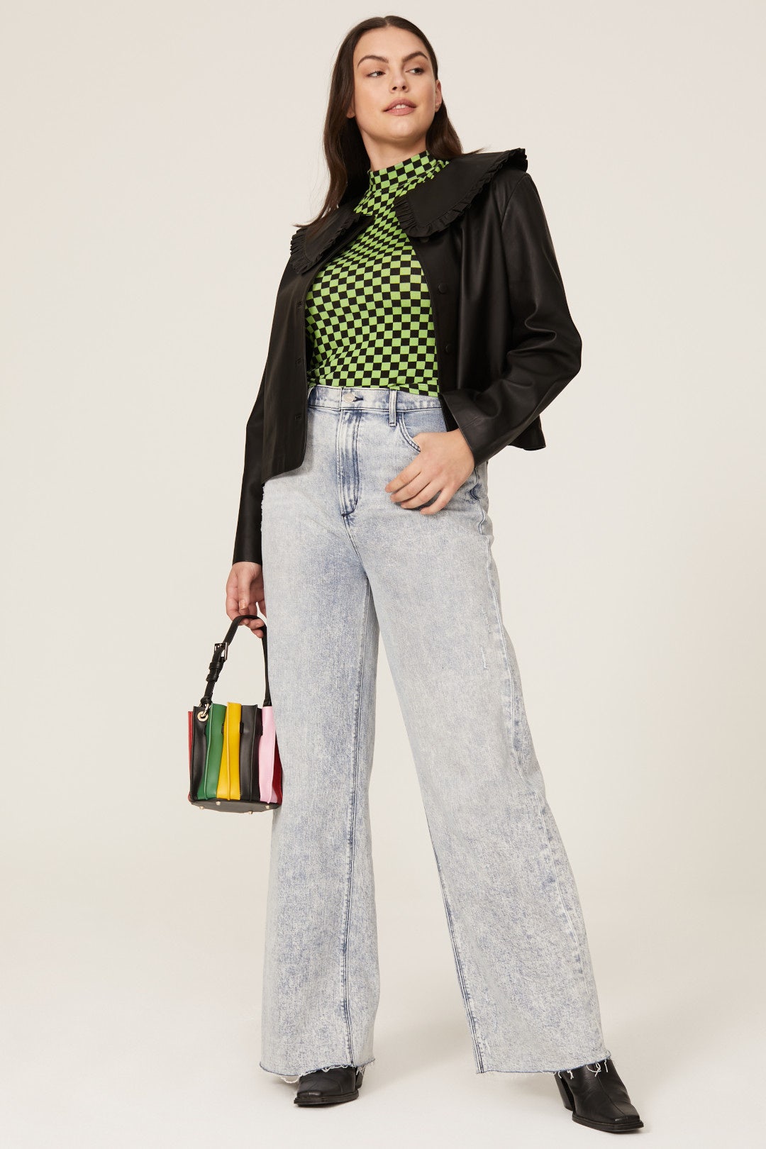 Tully Check Turtleneck Top by Rixo 5