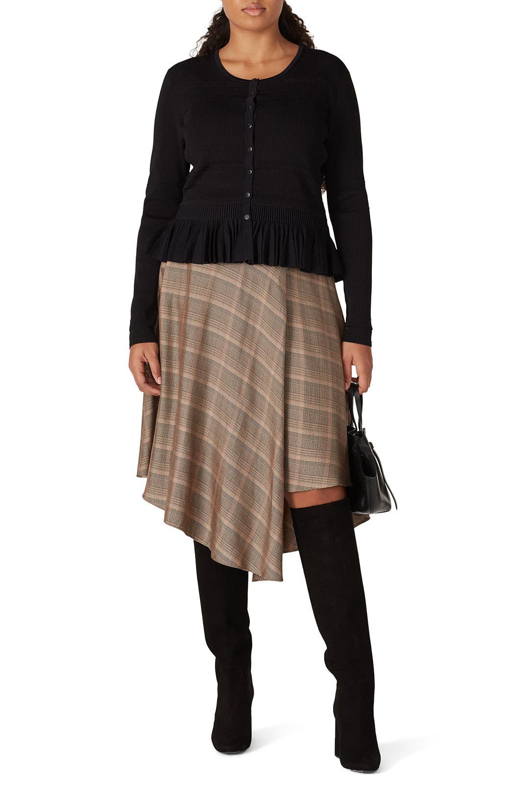 Black Peplum Cardigan by Jason Wu x RTR | Rent the Runway