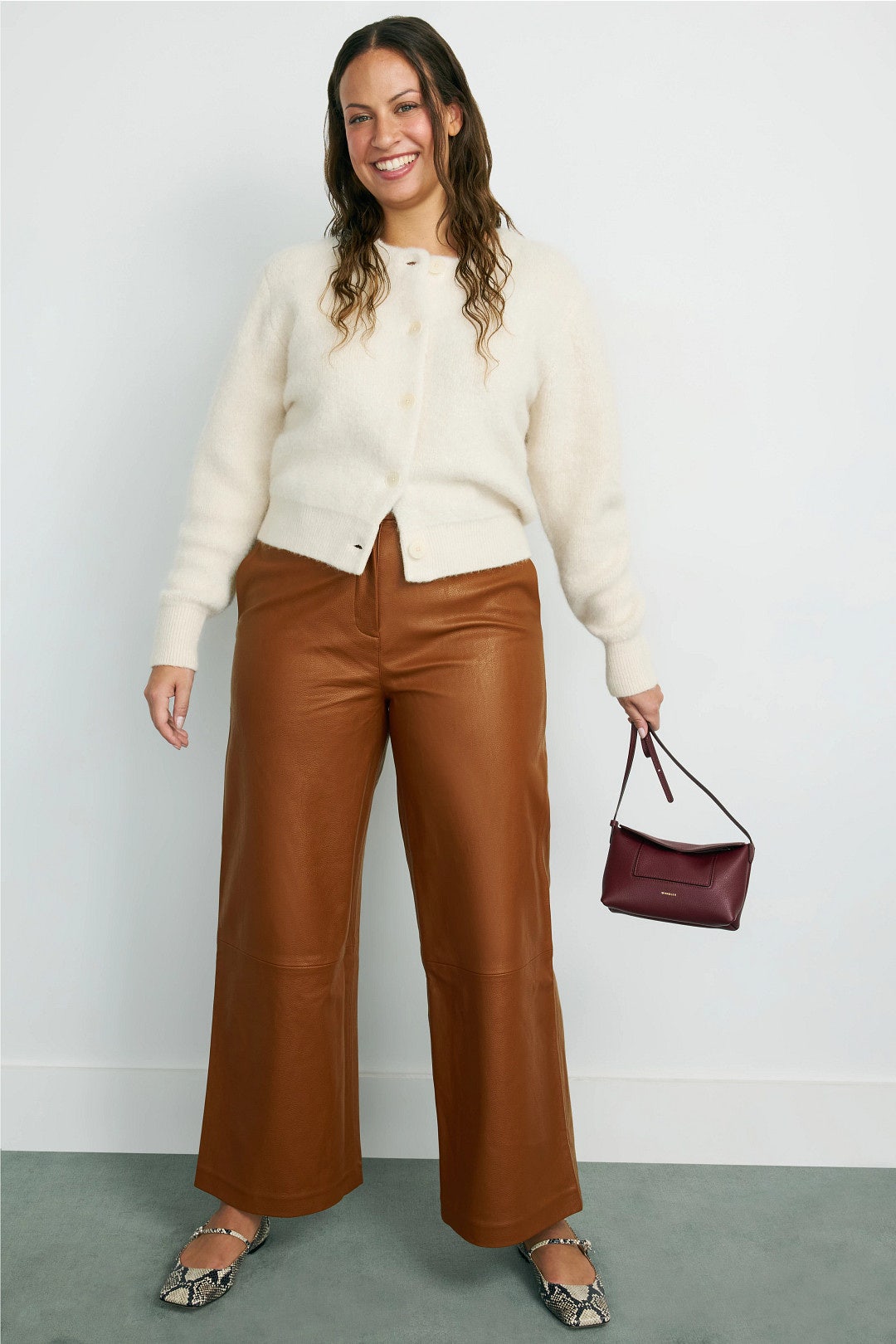 Brown Faux Leather Trousers by Rosetta Getty x RTR 5