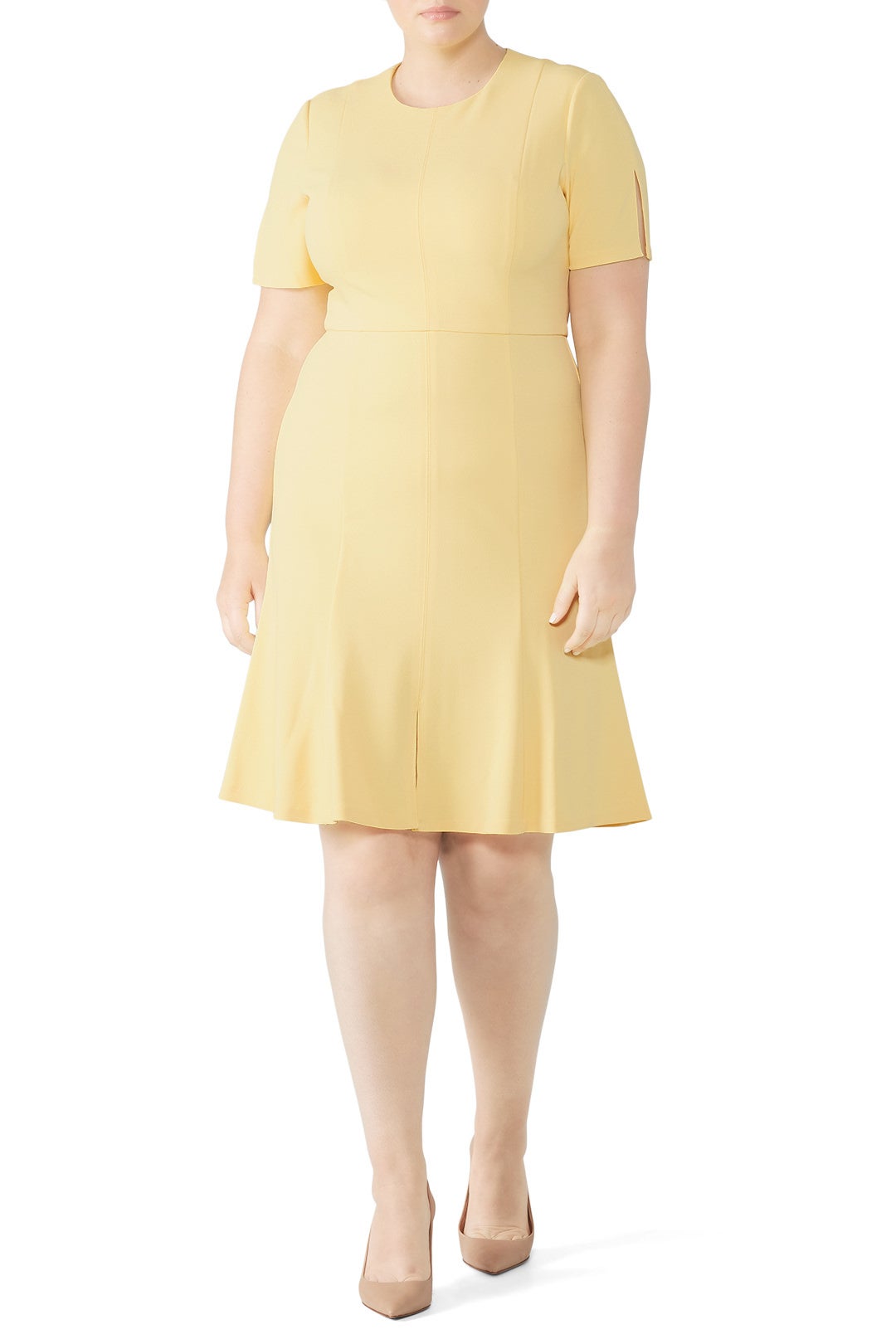 Yellow Flare Dress by Donna Morgan 4