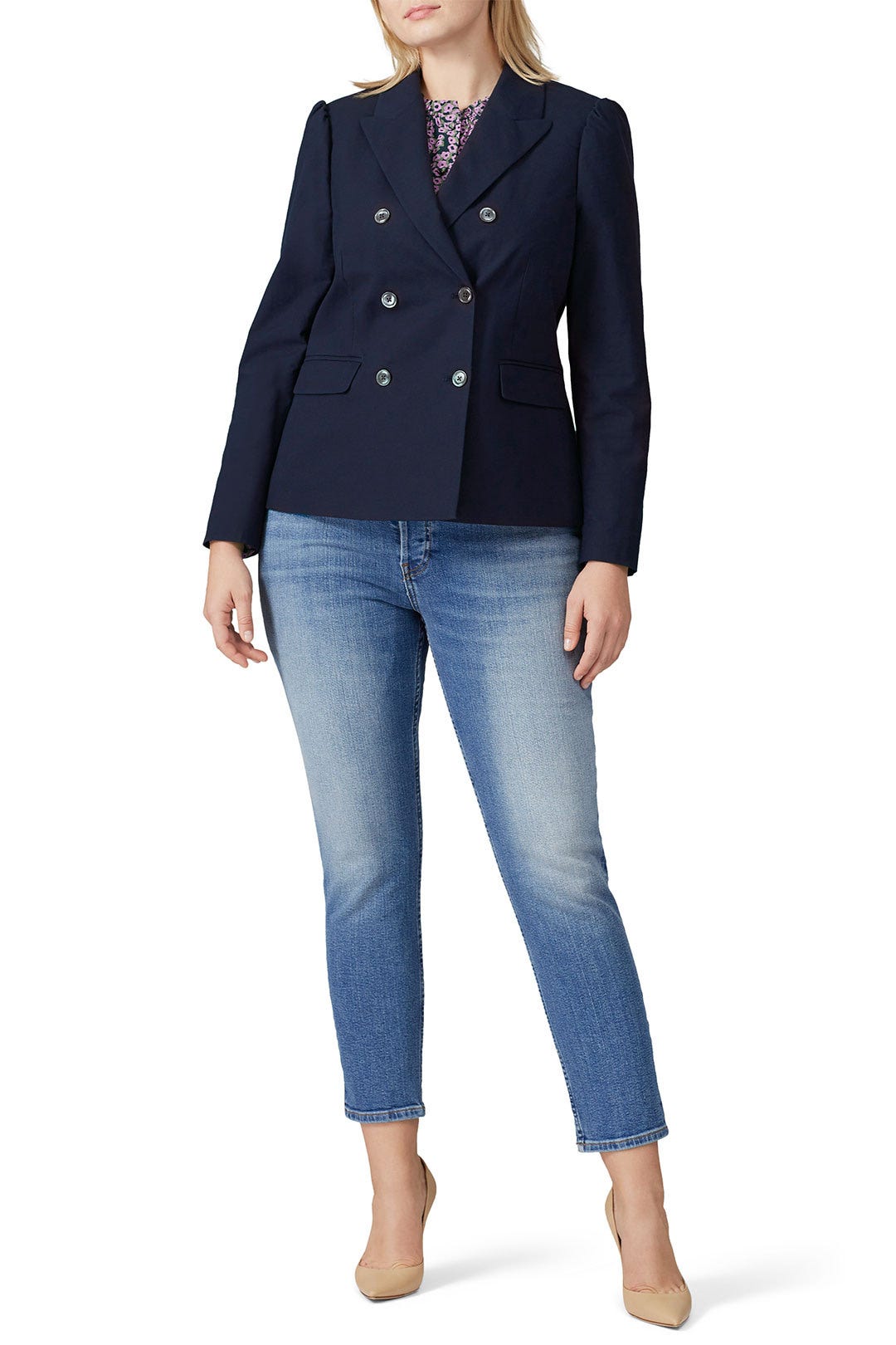 Navy Double Breasted Jacket by Rebecca Taylor NYC 4