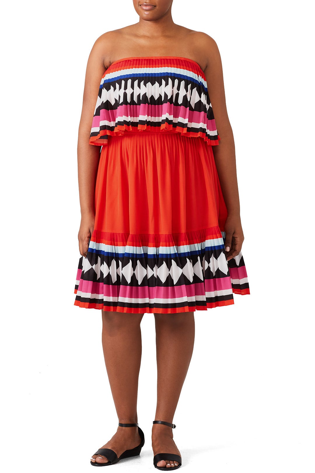 Geo Border Pleated Dress by kate spade new york 3