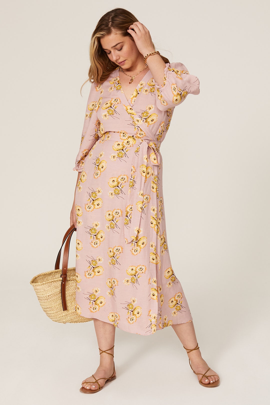 Floral Long Sleeve Wrap Dress by Madewell 5