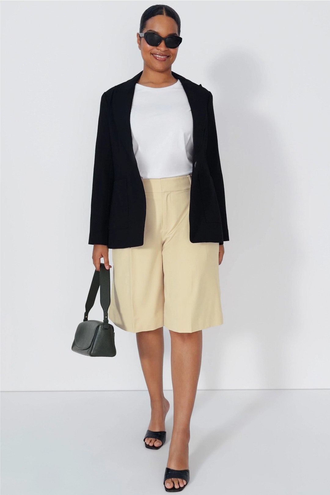 Knee Length Pleated Shorts by Toccin 4