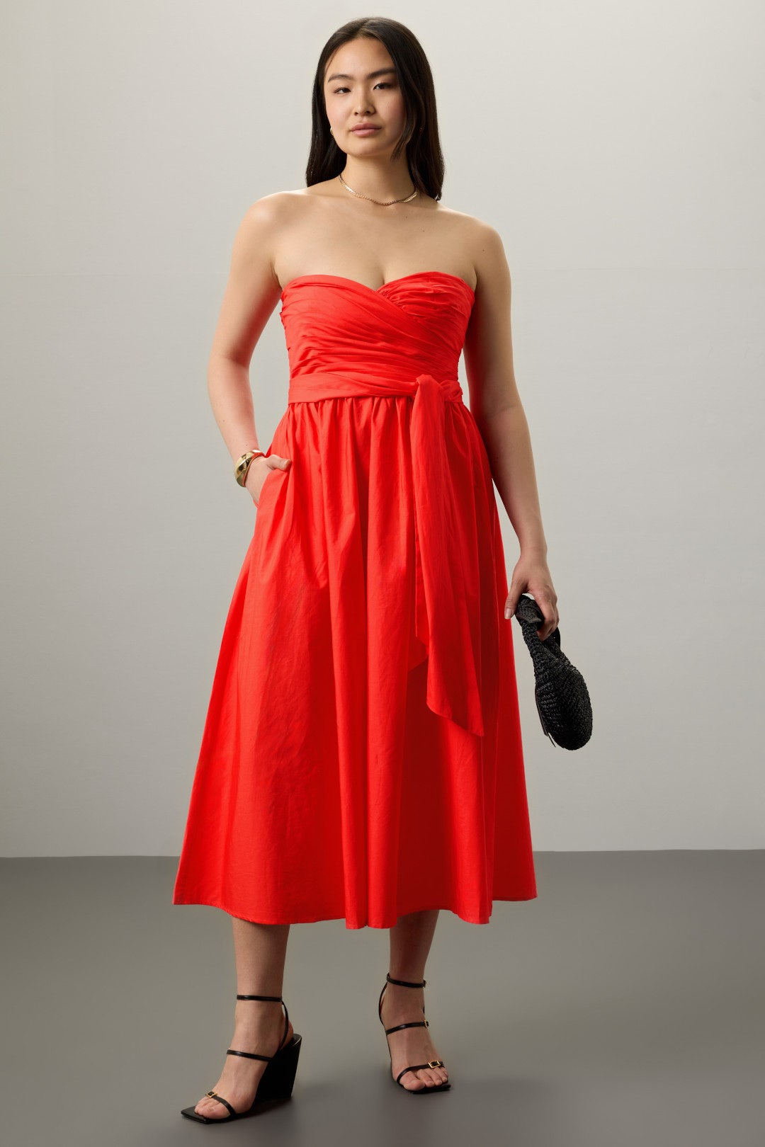 Tie Waist Strapless Dress by TOCCIN X RTR 5