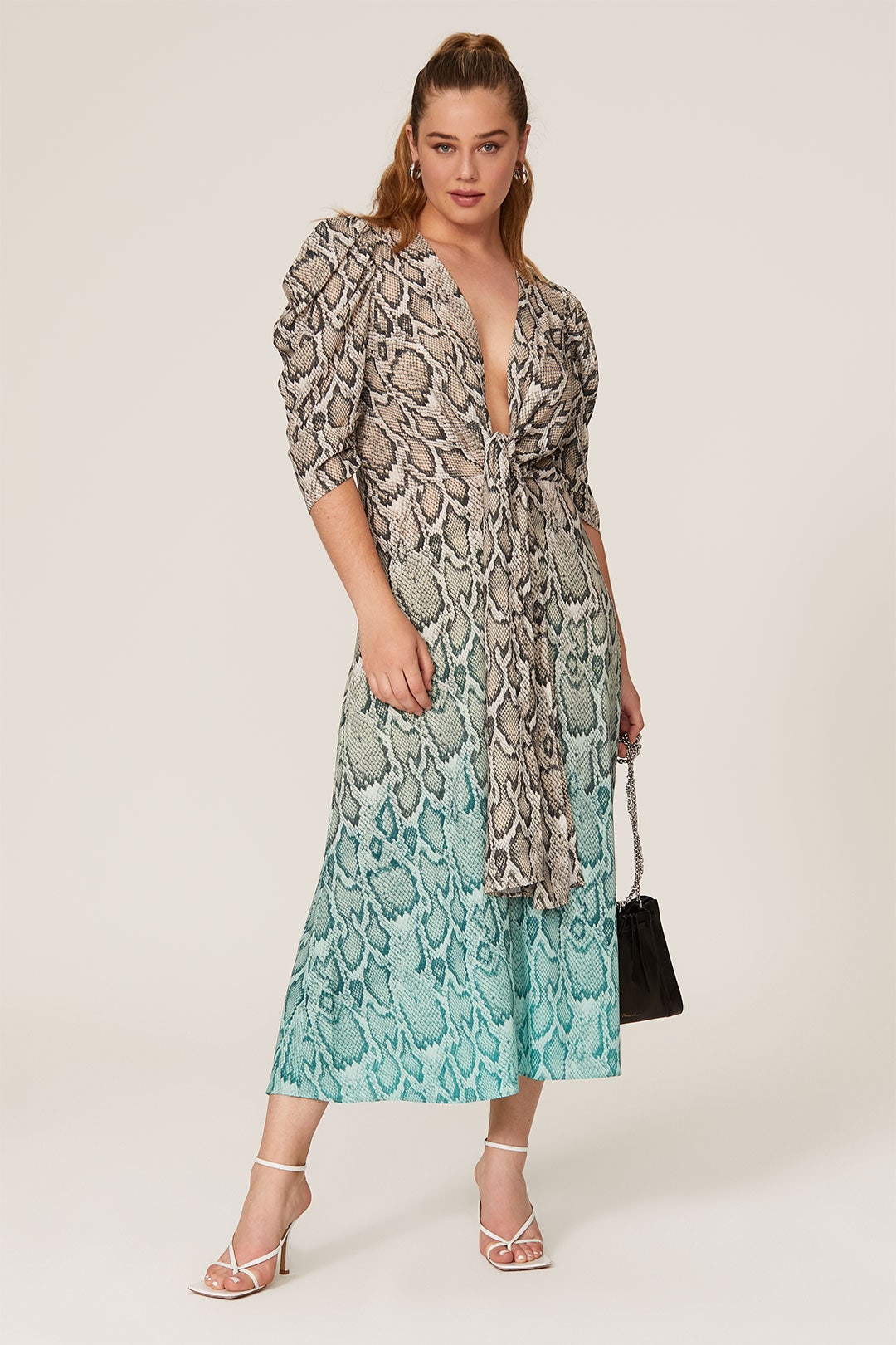 Ellis Ombre Snake Print Dress by AFRM 5