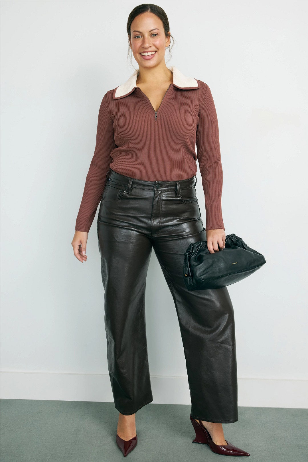 Sherpa Collared Knit by SIMKHAI 5