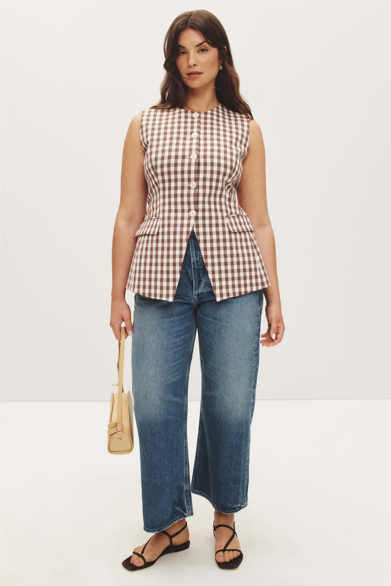 Checkered Lois Vest by Veronica Beard - Photo 5