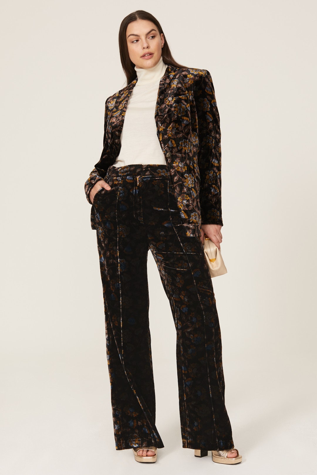 Edia Velvet Wide Leg Pants by Veronica Beard 5