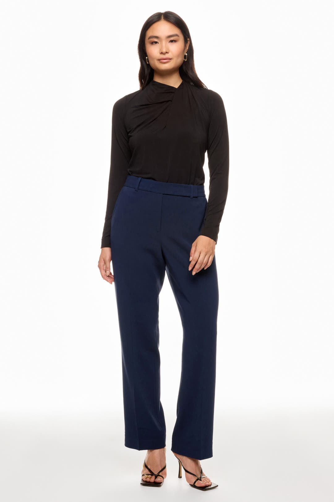 フィットネスボトムス MICHAEL KORS Women Straight Pants MS330HP8EE Blue Michael Kors Outlet: pants in silk and viscose blend