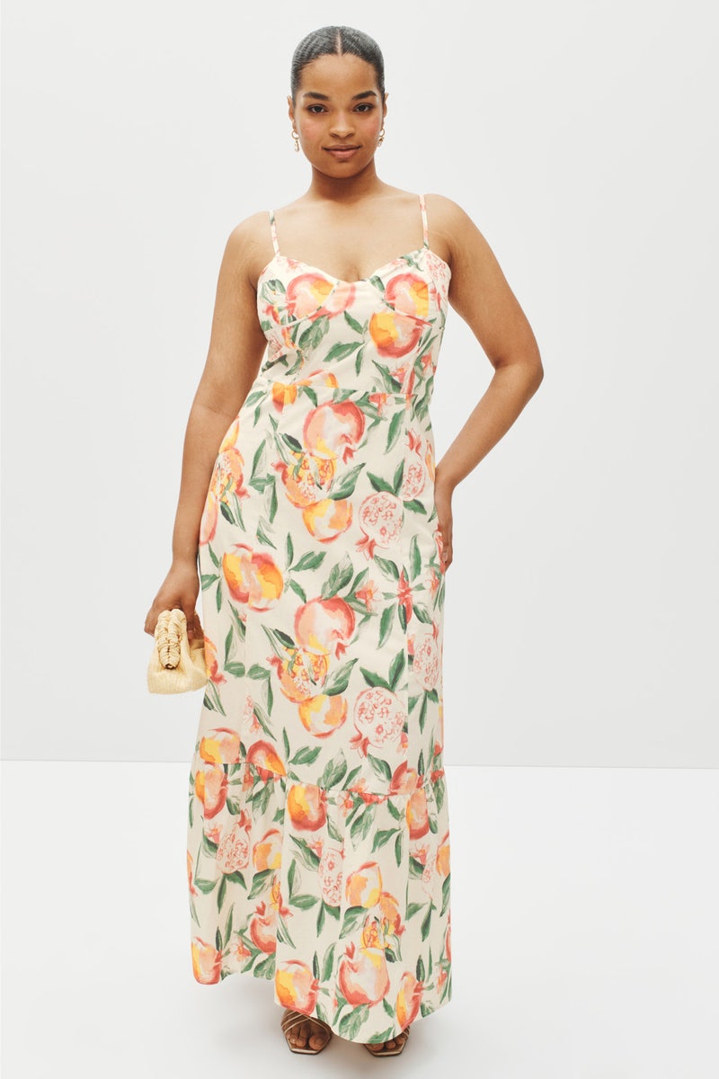 Orange Floral Midi Dress by Layered with Love - Photo 5