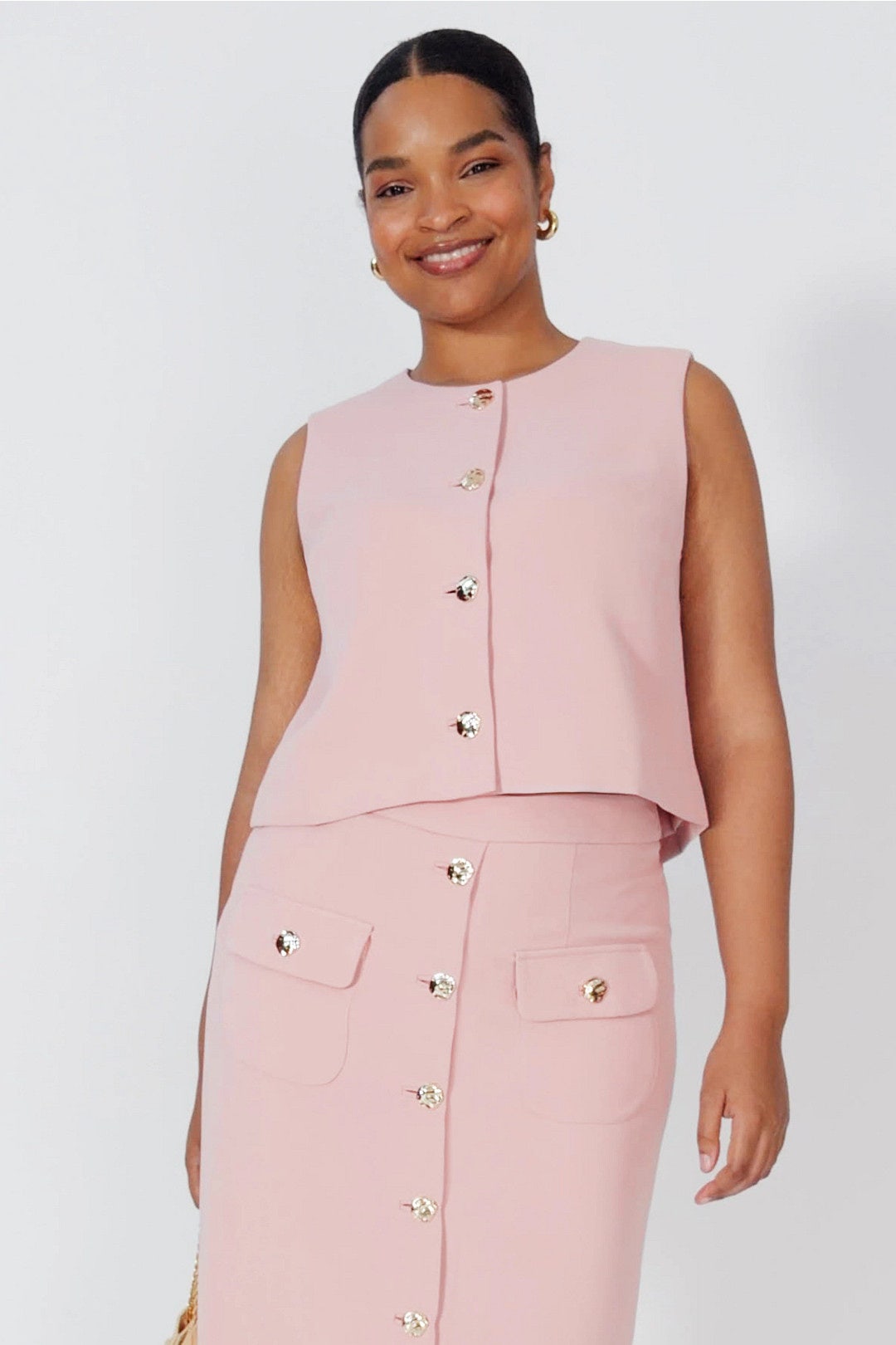 Button Front Sleeveless Top by Adam Lippes x RTR 4