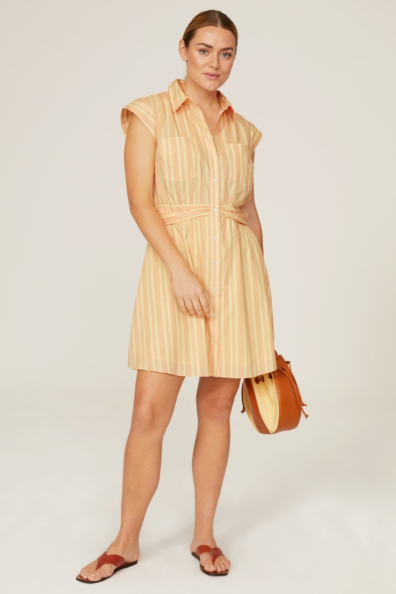 Yellow Stripe Shirtdress by Derek Lam 10 Crosby x RTR - Photo 5