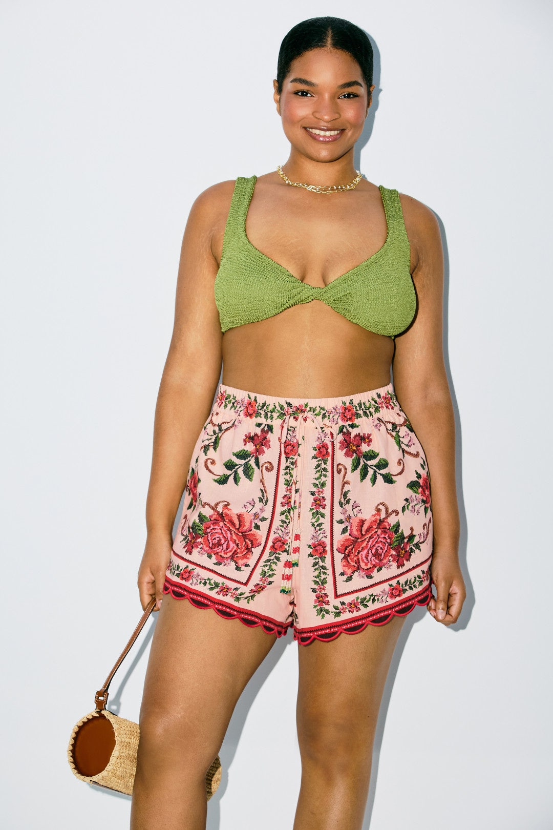 Flower Tapestry Pink Shorts by FARM Rio 5