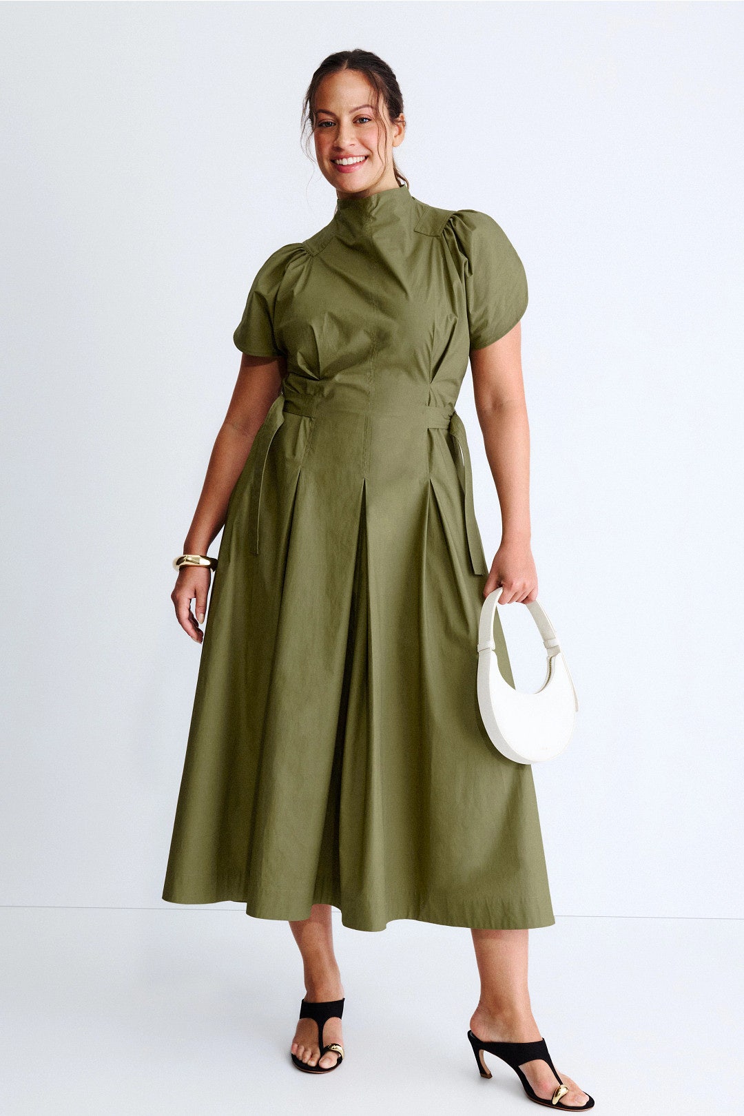 Puff Sleeve Side Tie Midi Dress by 3.1 Phillip Lim 4