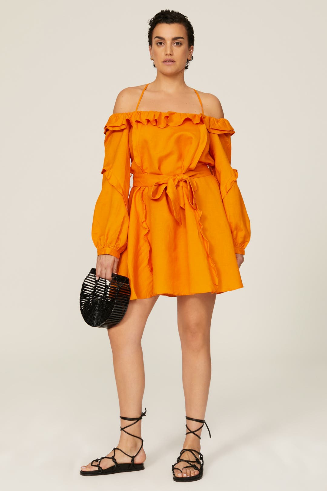 Orange Cold Shoulder Dress by Marissa Webb x RTR | Rent the Runway