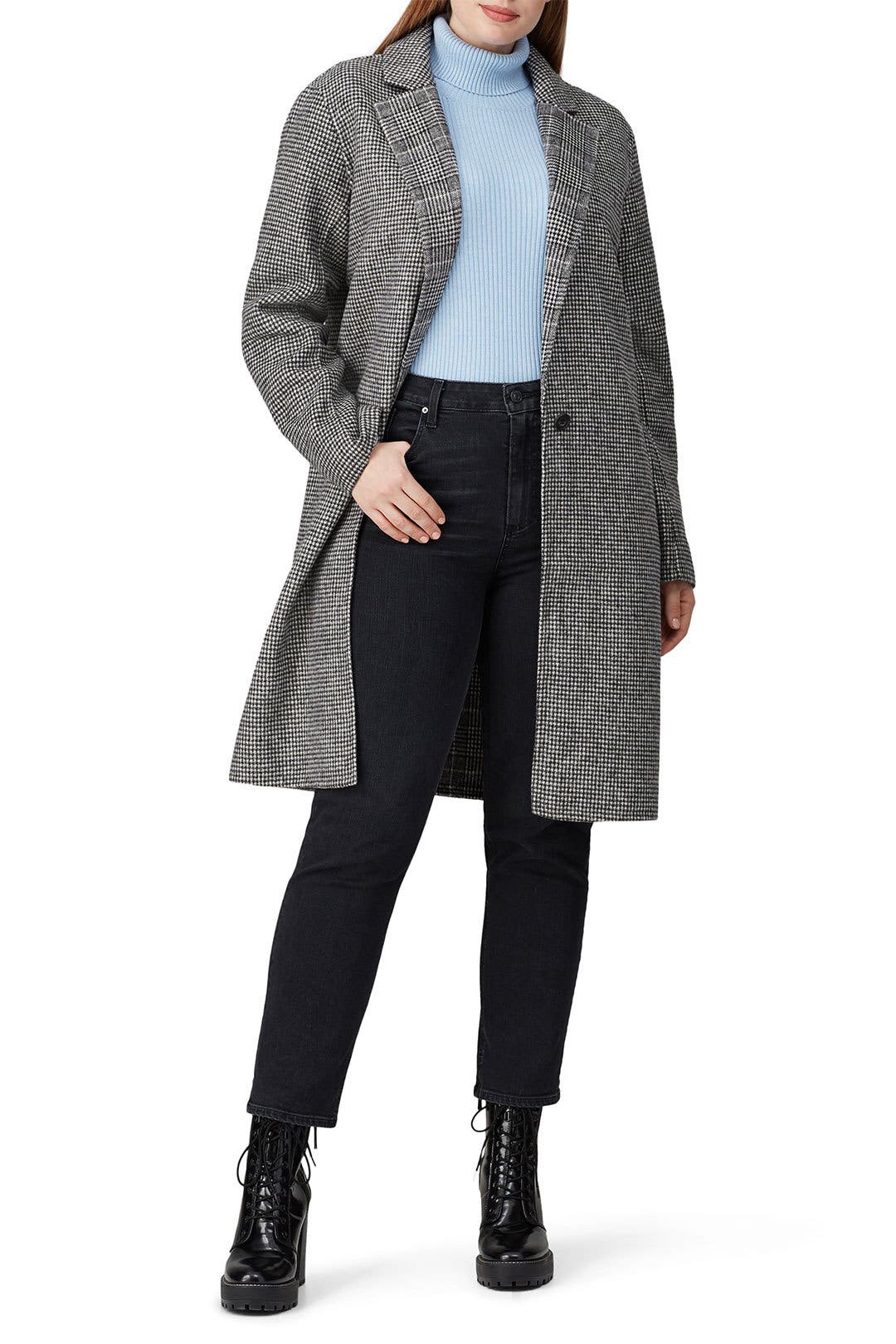 Houndstooth Wool Coat by 7 For All Mankind | Rent the Runway