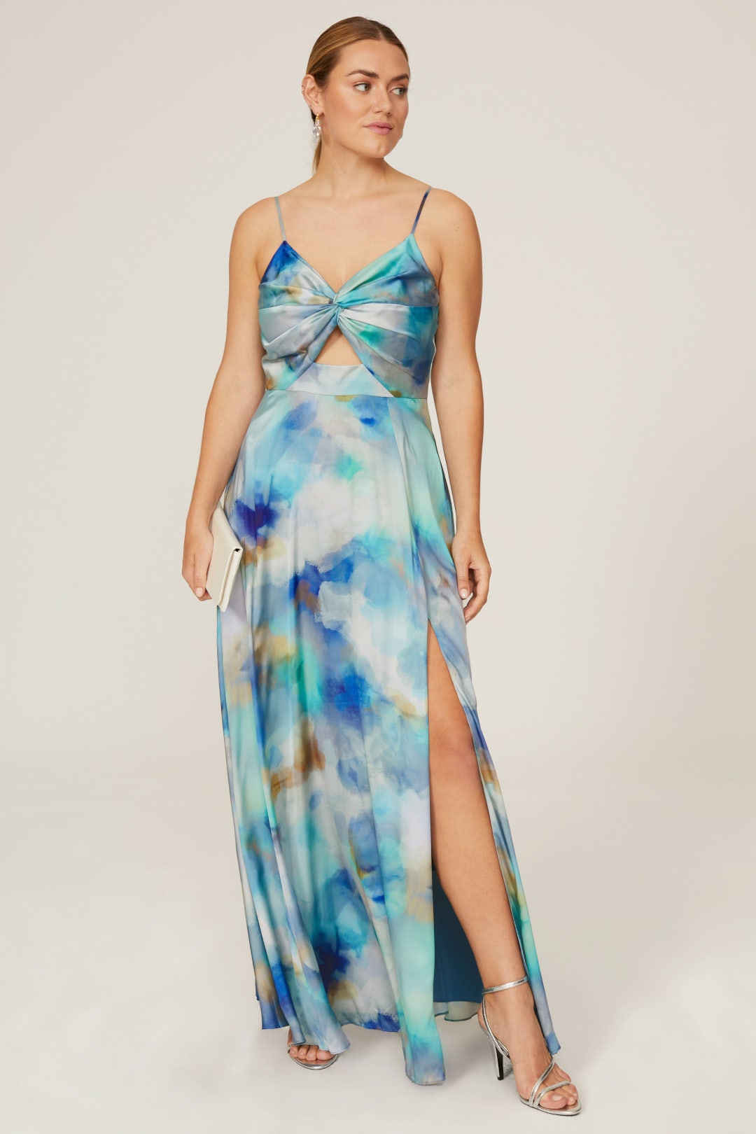 Watercolor Cutout Gown by Aidan AIDAN MATTOX 5