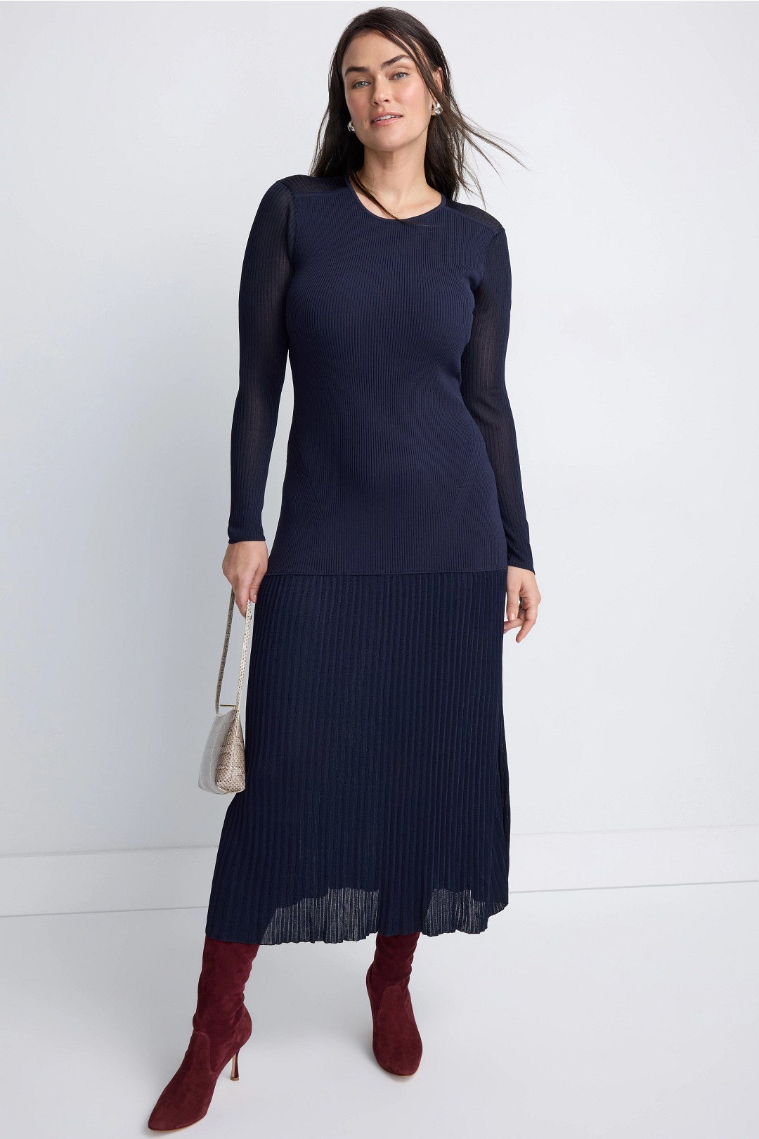 Semi-Sheer Knit Midi Dress by Derek Lam 10 Crosby x RTR 5