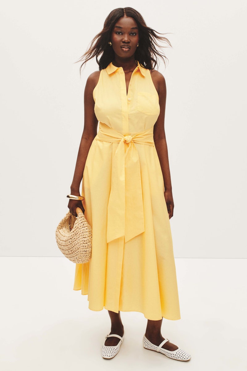 Sleeveless Tie Waist Shirt Dress by TOCCIN X RTR - Photo 5