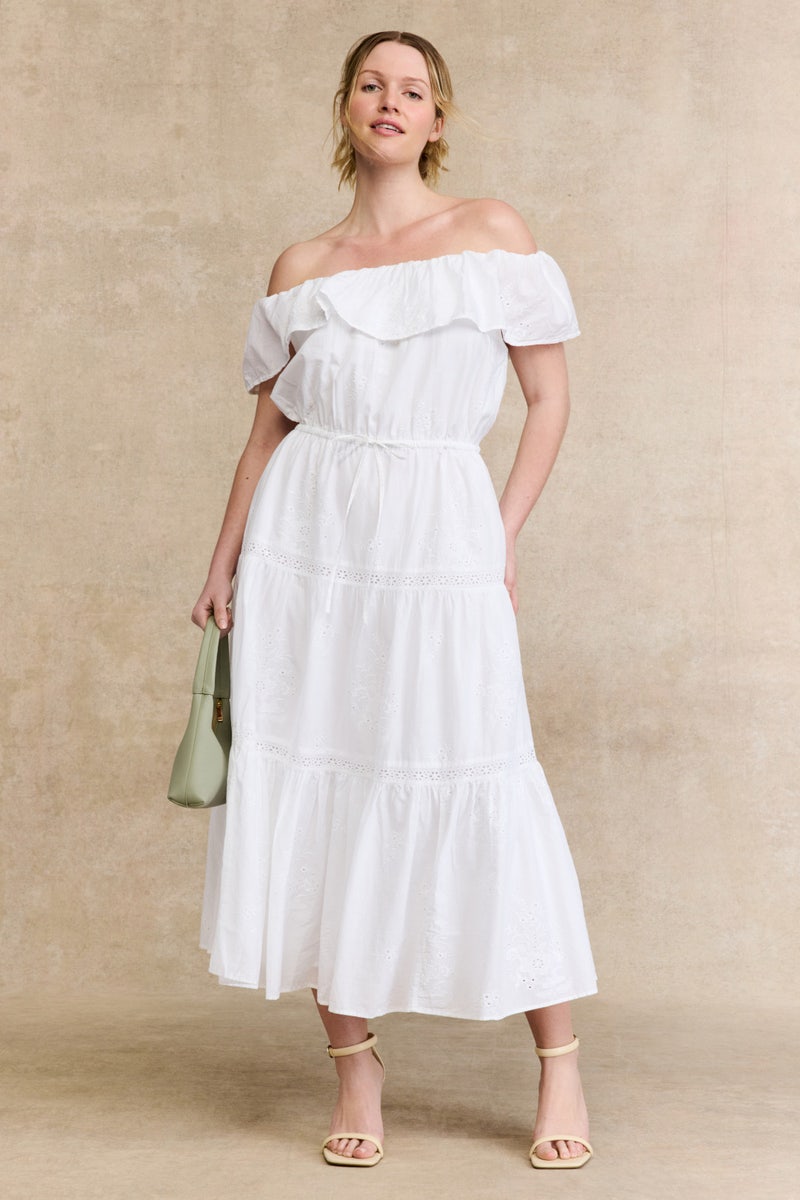 Cotton Off The Shoulder Tiered Dress by Lauren Ralph Lauren - Photo 5