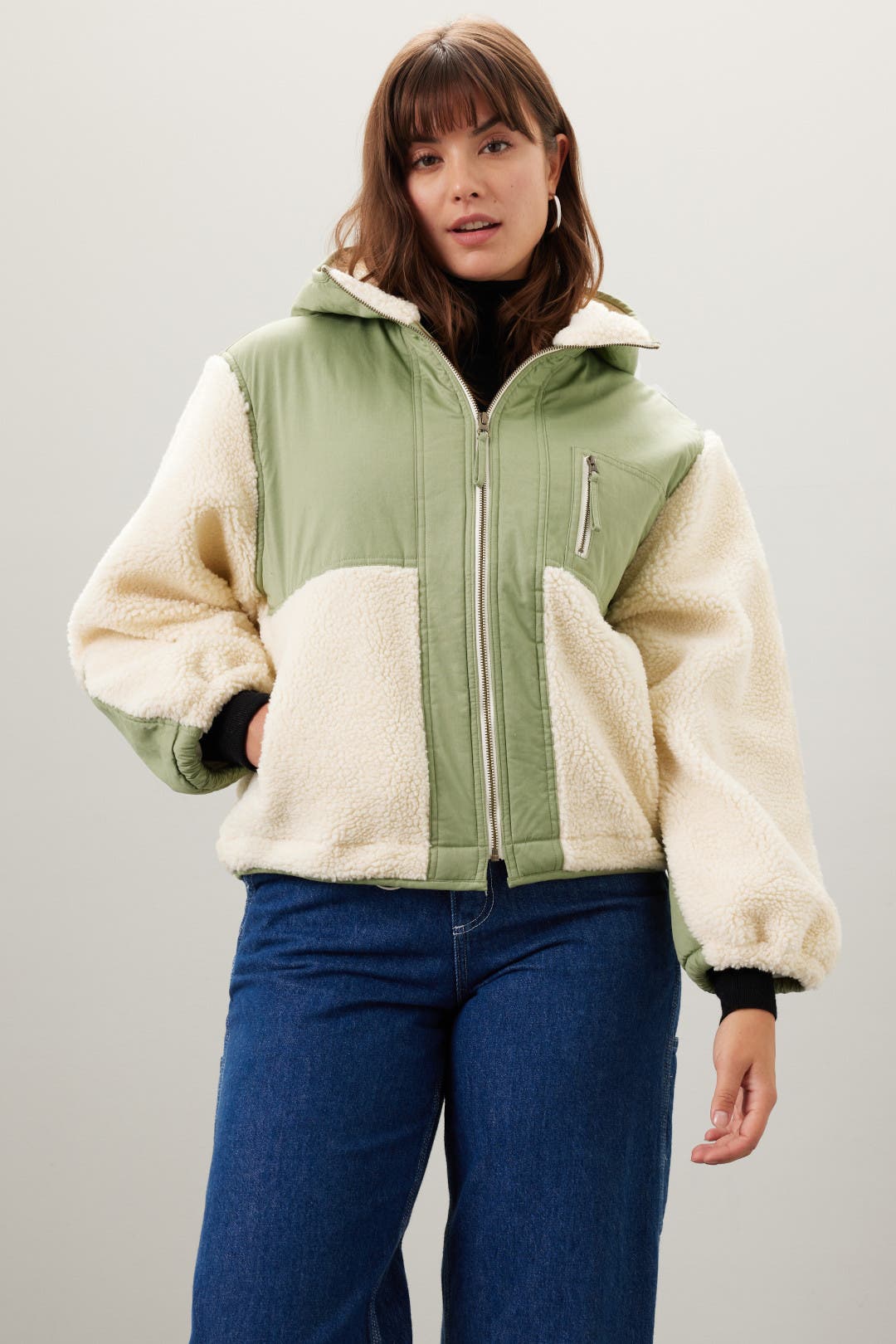 Green Hooded Fleece Jacket by Thakoon x RTR | Rent the Runway