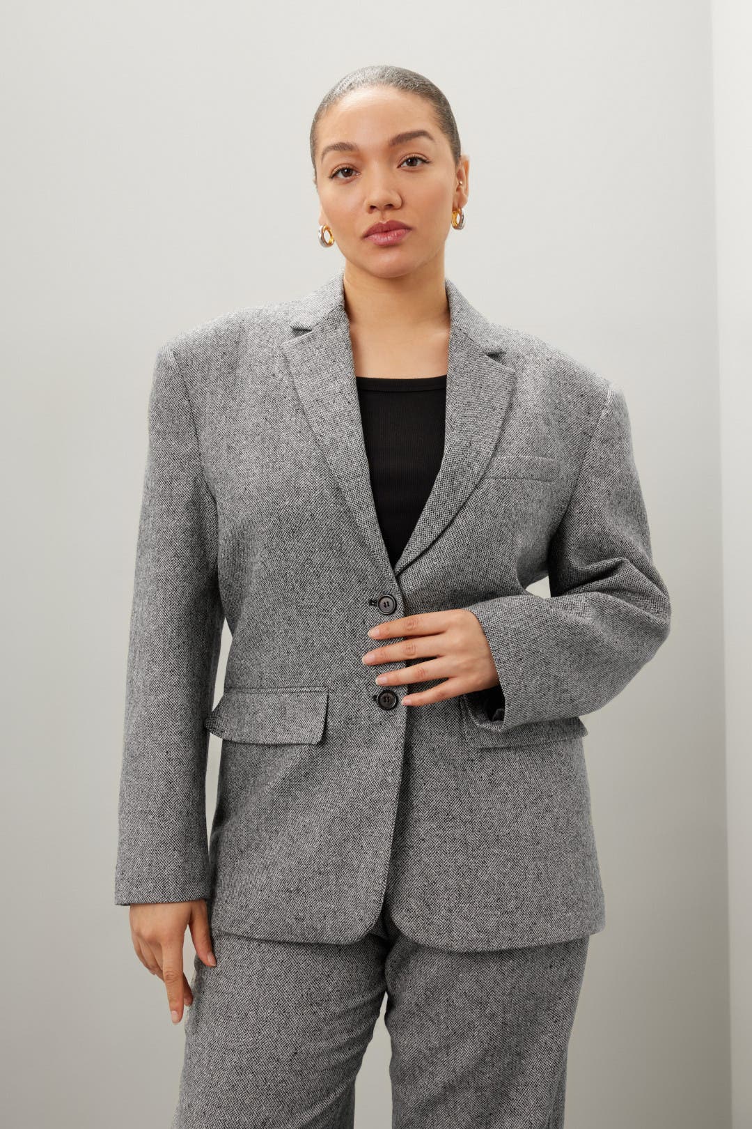 ジャケット ANINE BING FW25 QUINN BLAZER (A0110719GRM5 GREY MELAN) Quinn Wool Blazer by Anine Bing | Rent the Runway