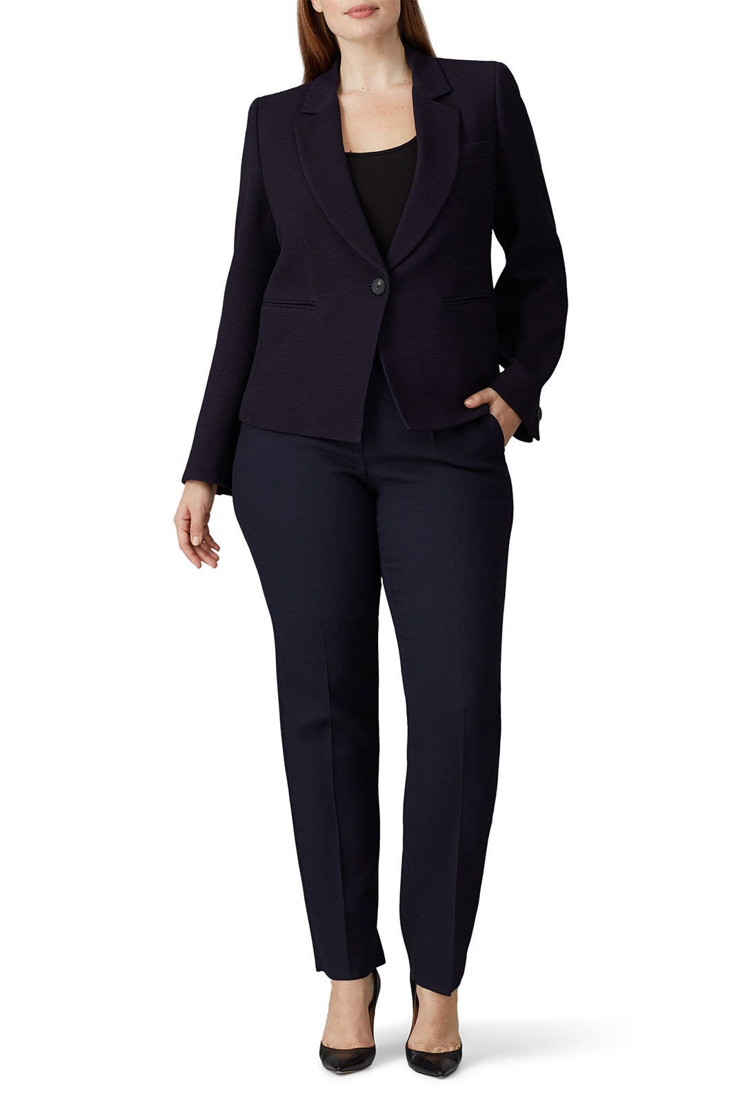 Stretch Wool One Button Jacket by Emporio Armani 4