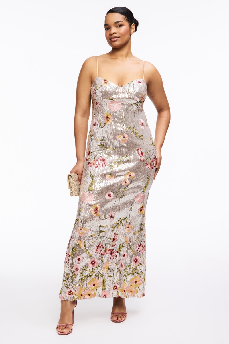Bustier Floral Applique Gown by Ieena for Mac Duggal - Photo 5