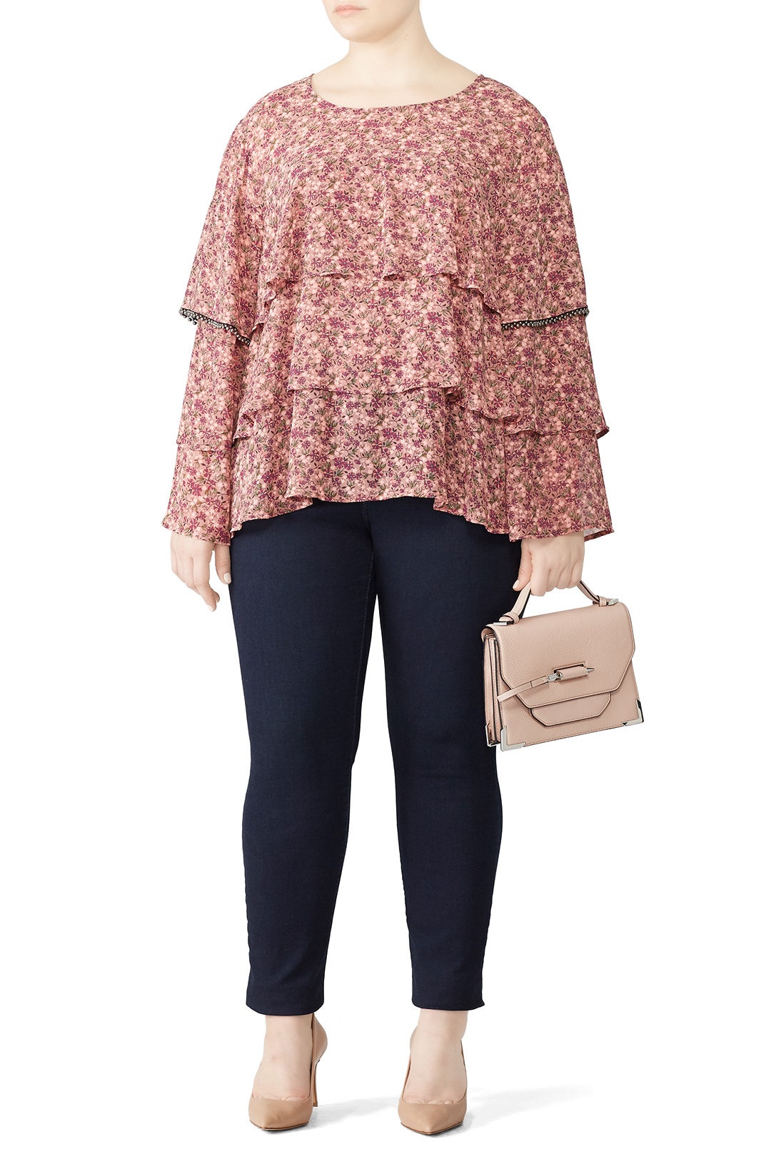 Sabine Ruffle Tiered Blouse by B Collection by Bobeau 4