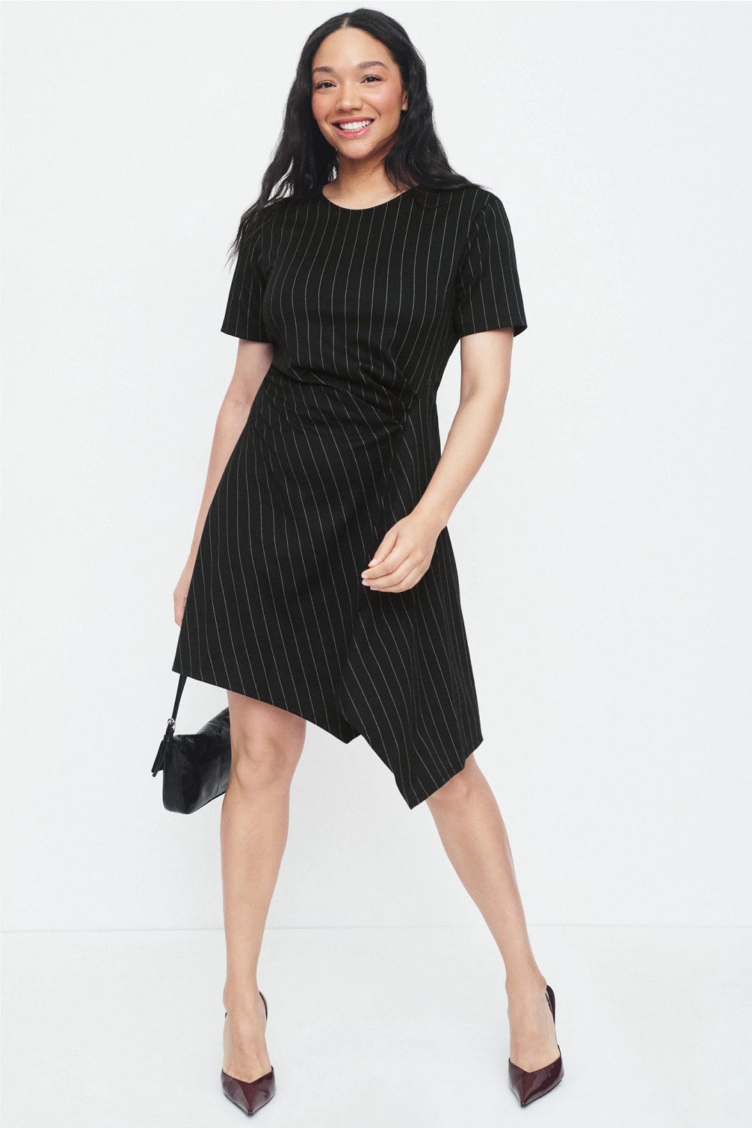 Pinstripe Knit Mini Dress by N Natori 5