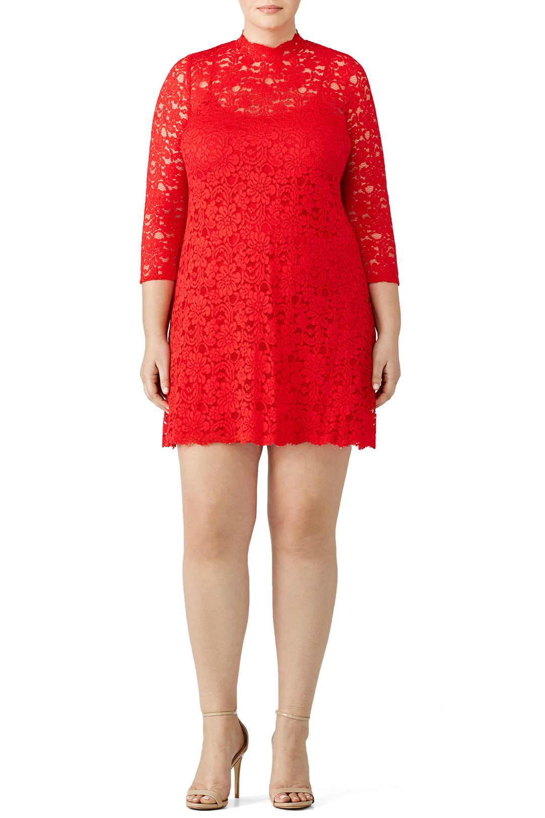 Red Mod Lace Dress by Slate & Willow 4