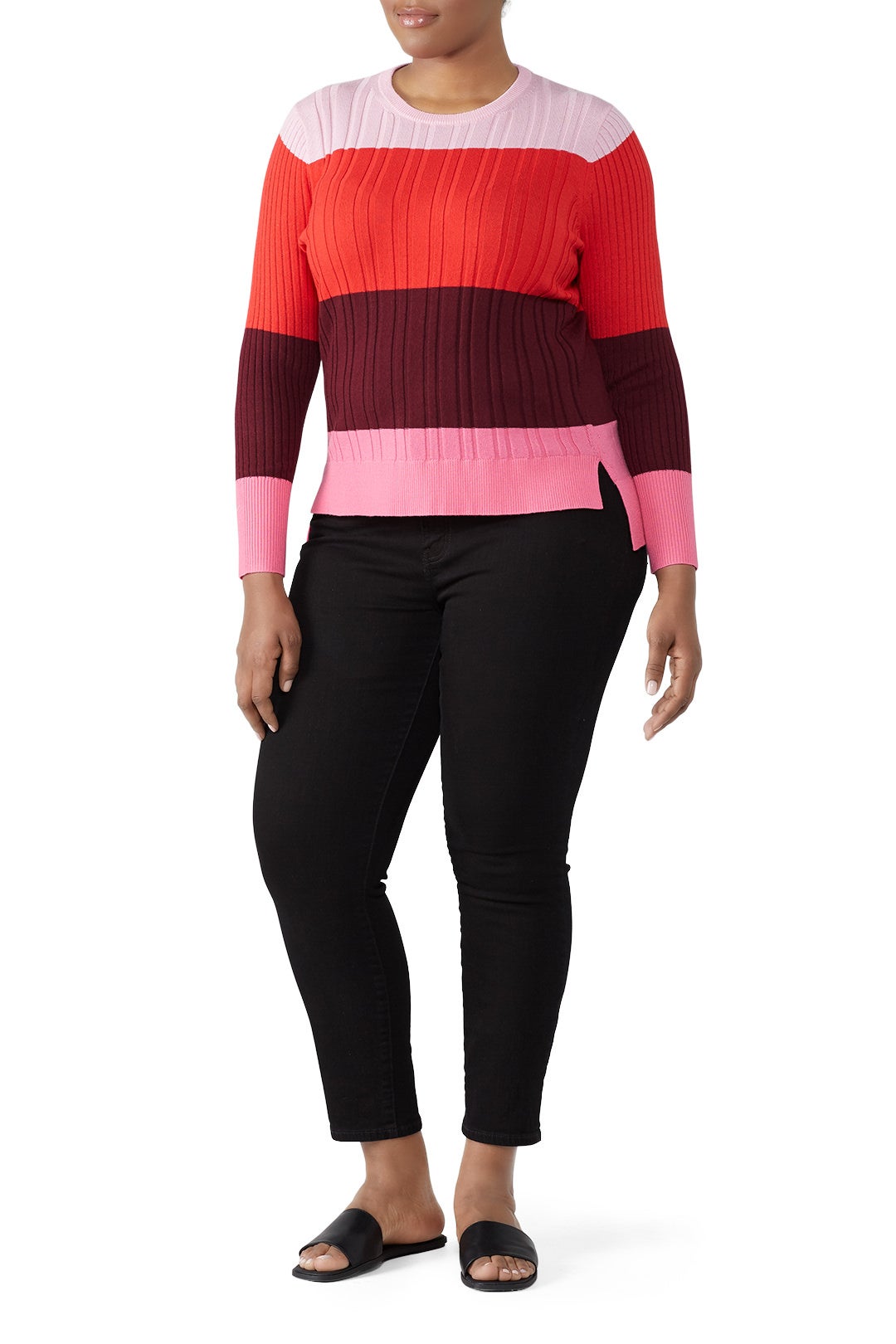 Pink Colorblock Sweater by Tome 4