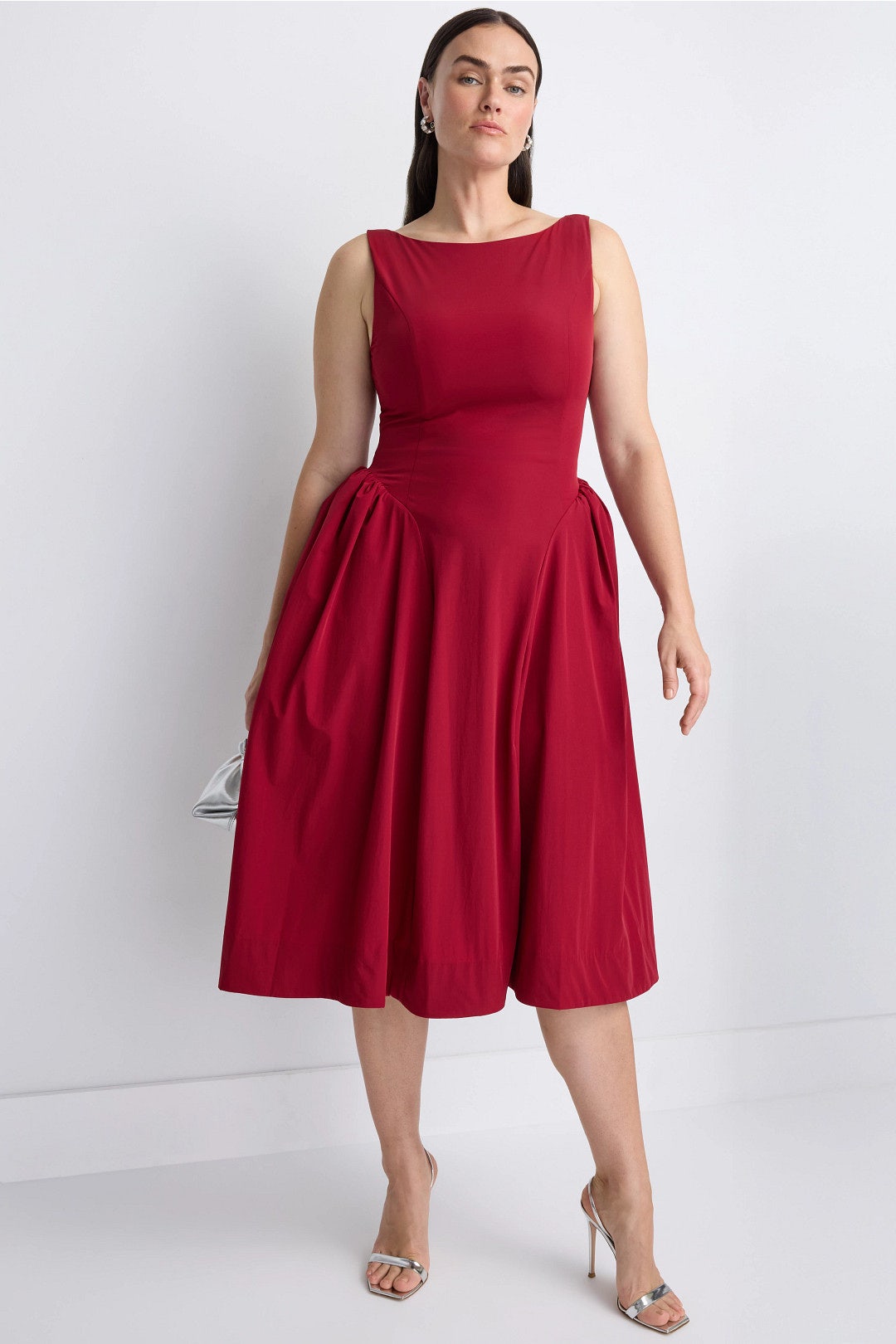 Boat Neck Midi Dress by Jewel x Badgley Mischka 5