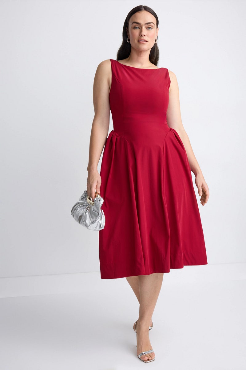 Boat Neck Midi Dress by Jewel x Badgley Mischka - Photo 0