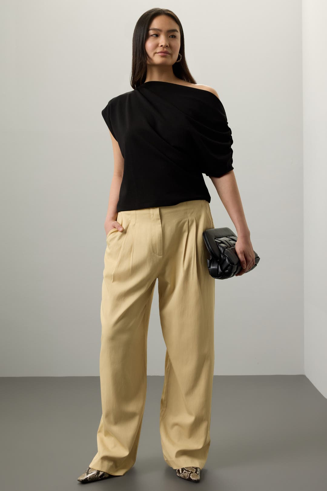 Beige Pleated Trousers by Love, Whit by Whitney Port | Rent the Runway