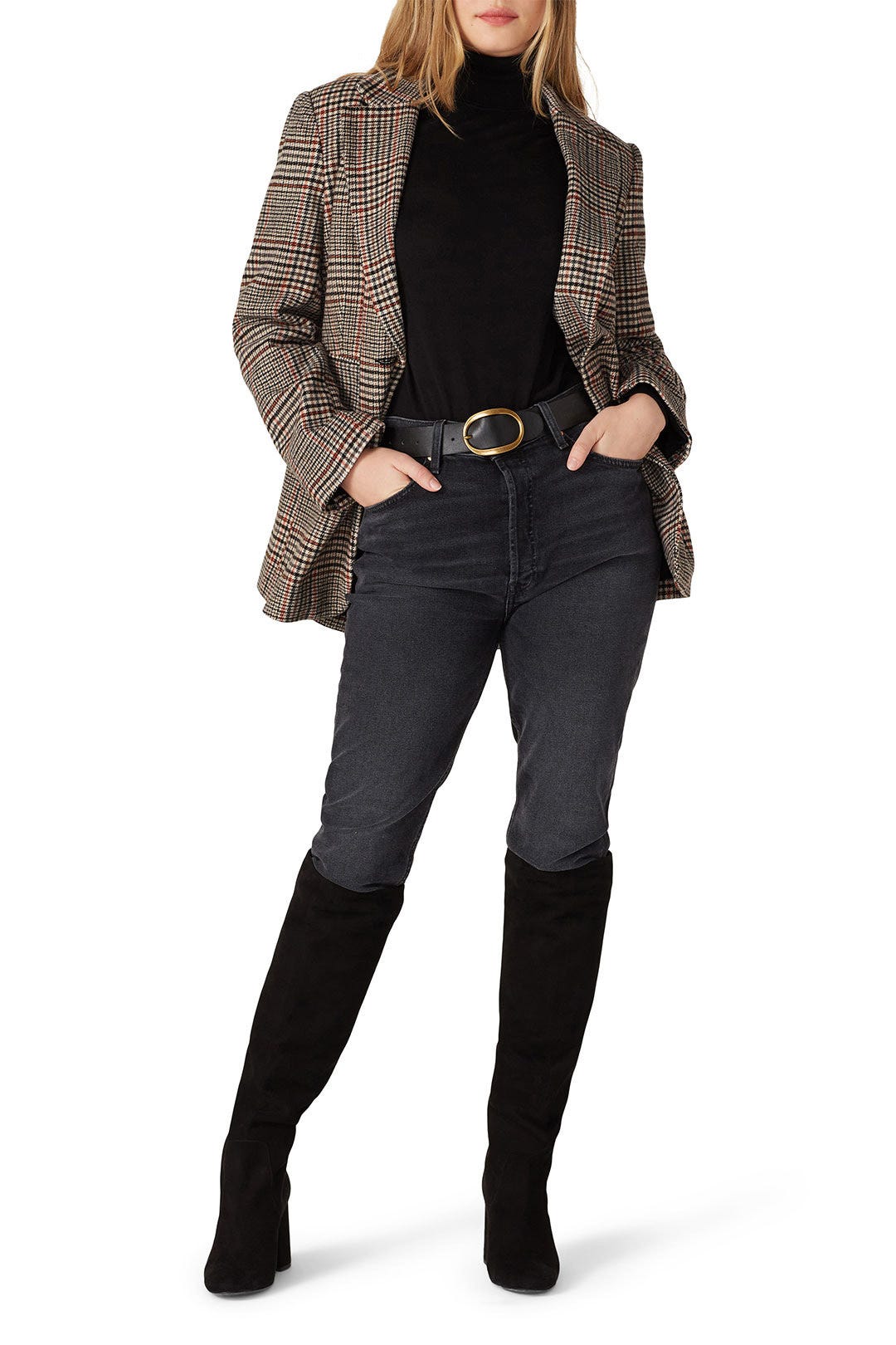 Brown Plaid Blazer by Thakoon x RTR 5