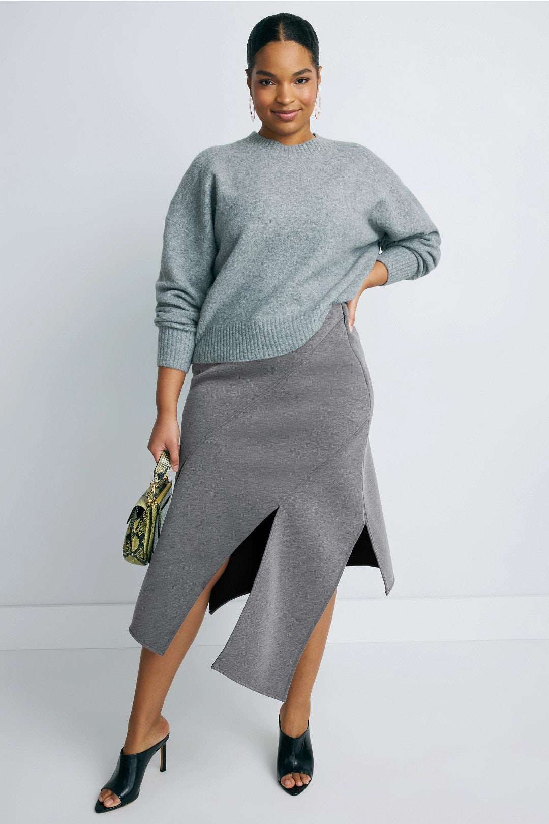 Double Slit Midi Skirt by PLAN C x RTR 5