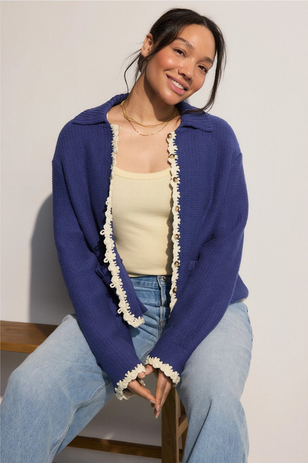 Reyla Crochet Cardigan by Ciao Lucia | Rent the Runway