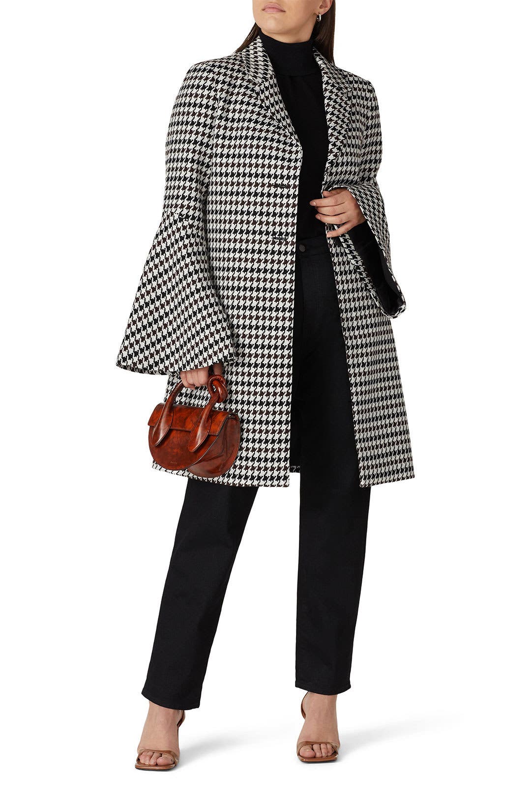 Houndstooth Bell Sleeve Coat by Derek Lam 10 Crosby x RTR | Rent