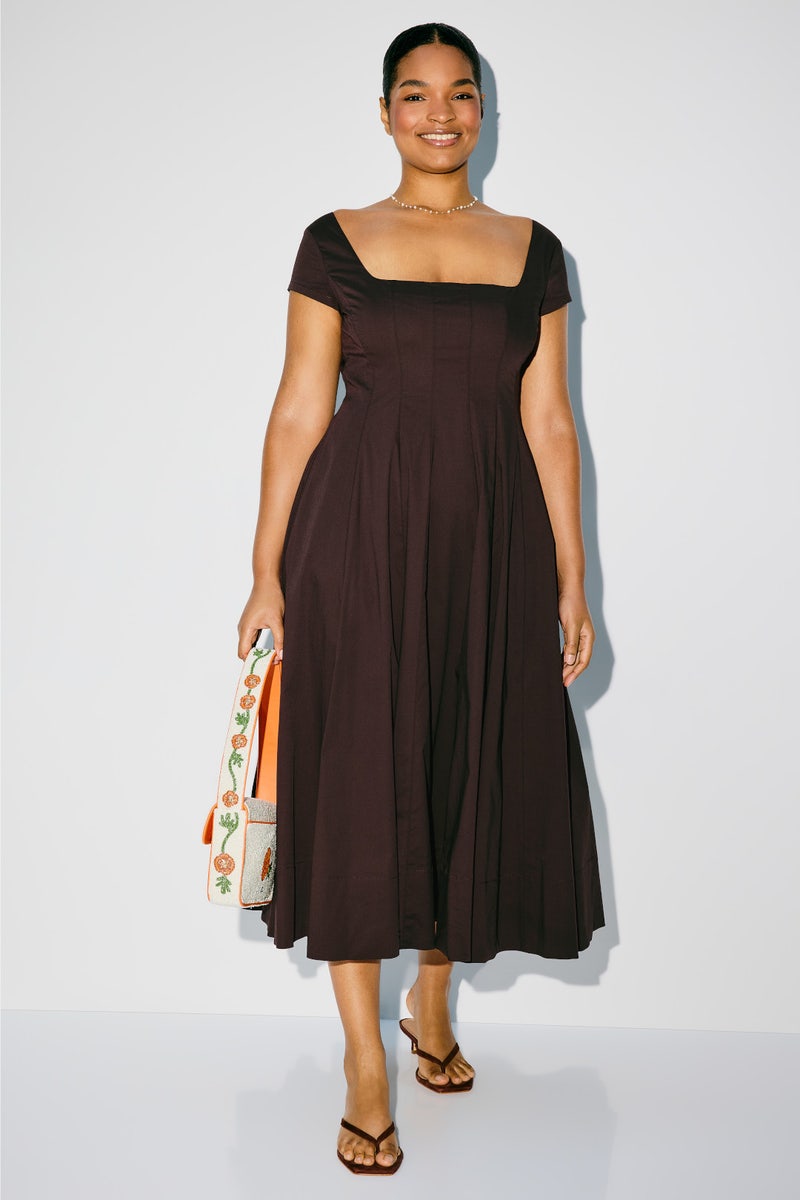 Short Sleeve Wells Dress Earth by Staud - Photo 5
