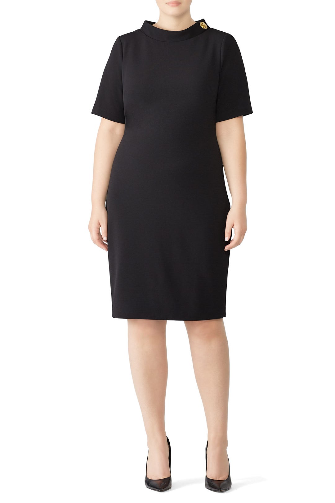 Black Turnlock Dress by Badgley Mischka 4