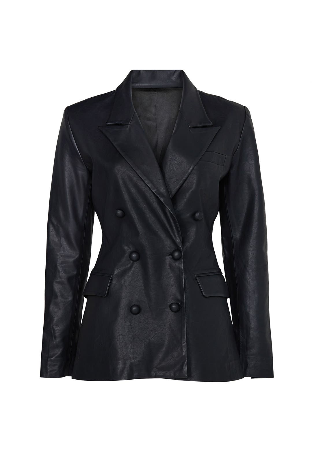 Faux Leather Carbon Blazer by BLANKNYC for $30 | Rent the Runway