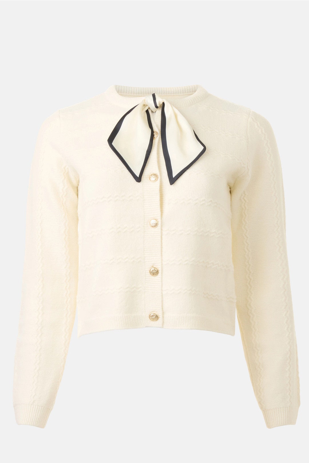 Woven Tie Scarf Cardigan by CeCe 4