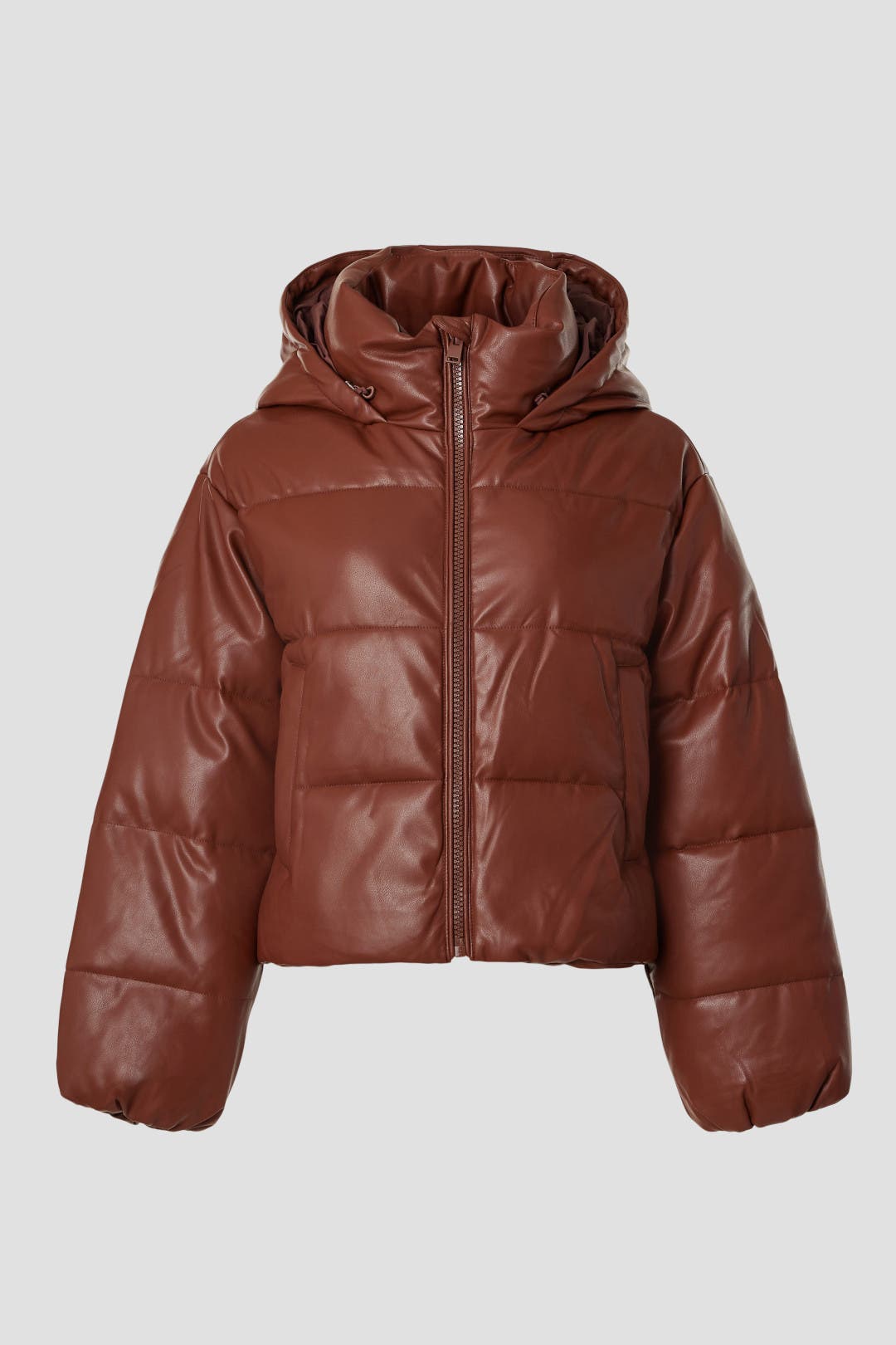 Faux Leather Puffer Jacket by OOF | Rent the Runway