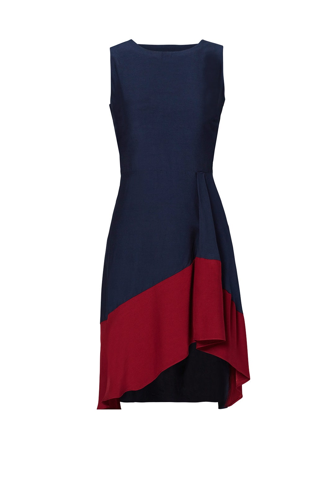 Burgundy Colorblock Hem Dress by Slate & Willow