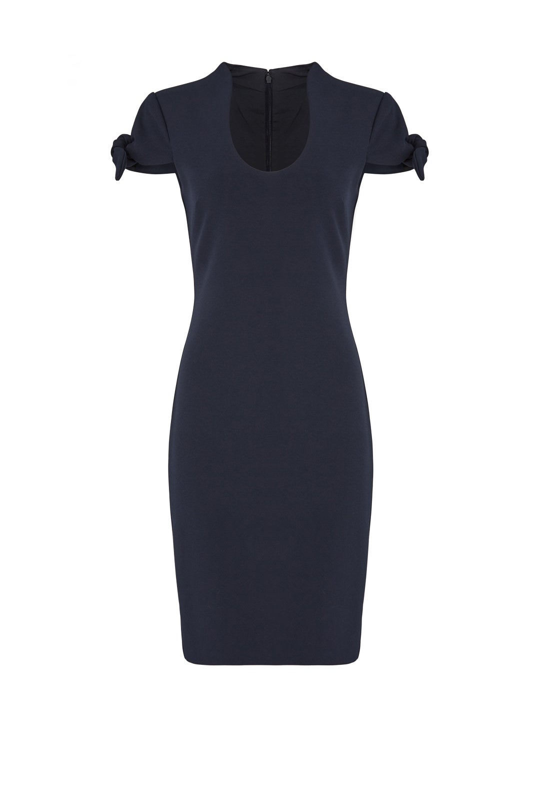 Navy Tie Sleeve Dress by Badgley Mischka