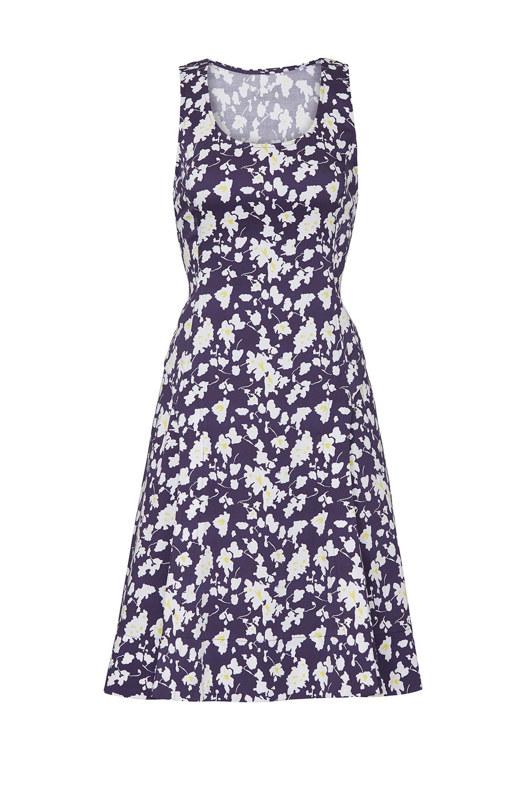 fit and flare floral summer dress Vintage 50s 60s Blue Floral Fit & Flare Midi Dress